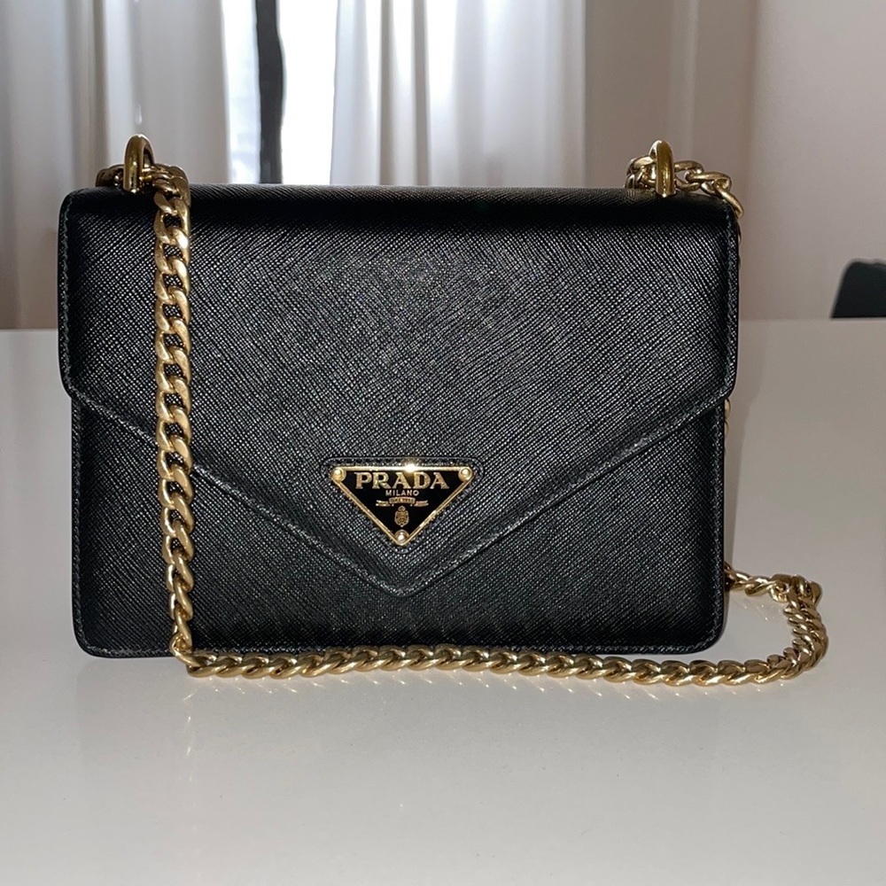 Prada Pattina Saffiano Leather Crossbody Bag